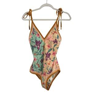 Visual Mood KRISTINA Reversible Tie-shoulder One Piece Swimsuit Size M NWT